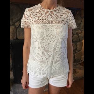 Alice & Trixie Ivory Lace Top-Size XS, NWT
